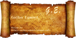 Galba Egmont névjegykártya